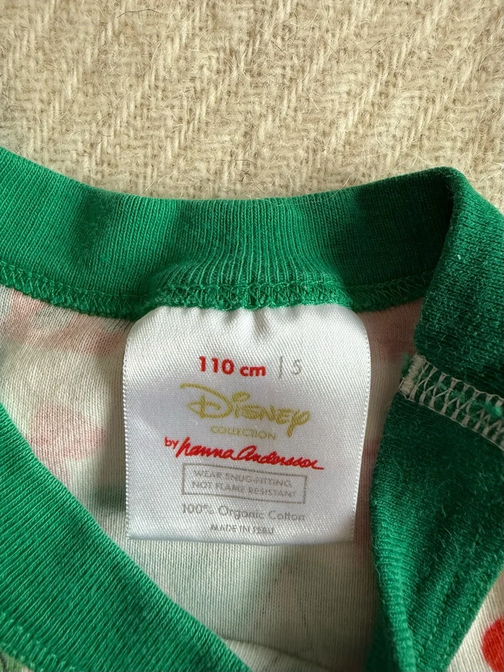 Hanna Andersson Disney Mickey Mouse 2pc Organic Cotton Knit Pajamas size 5 110cm